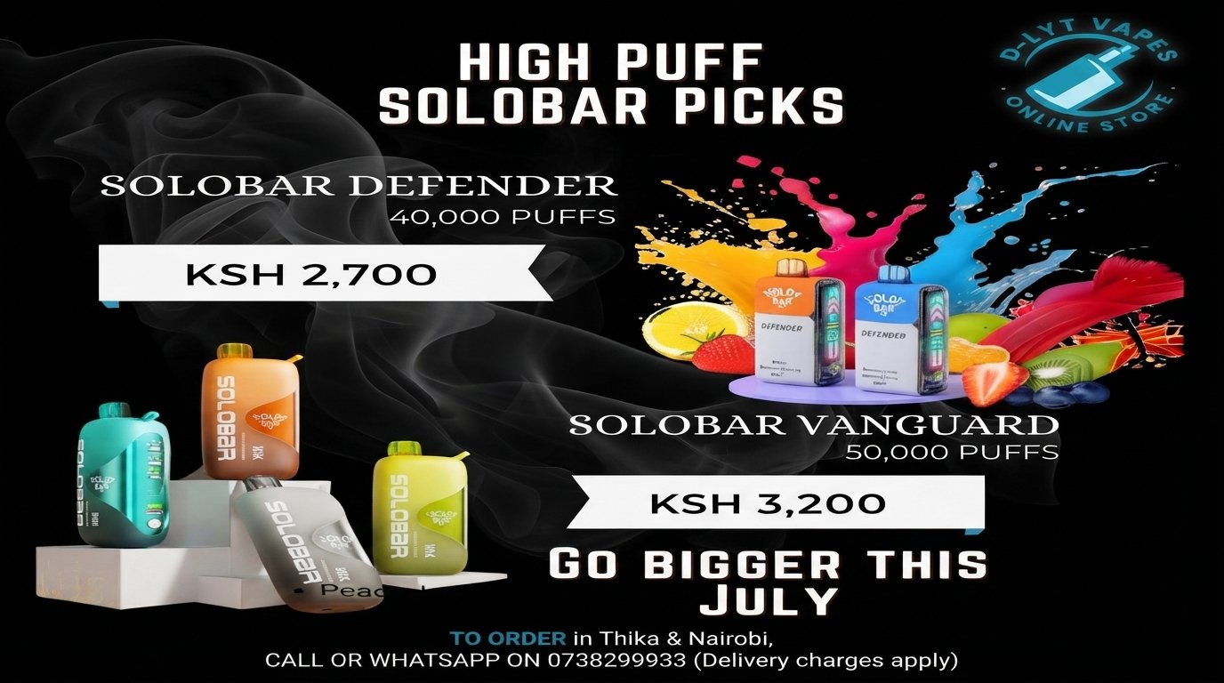 range of vape devices with price tags, Nairobi vape shop