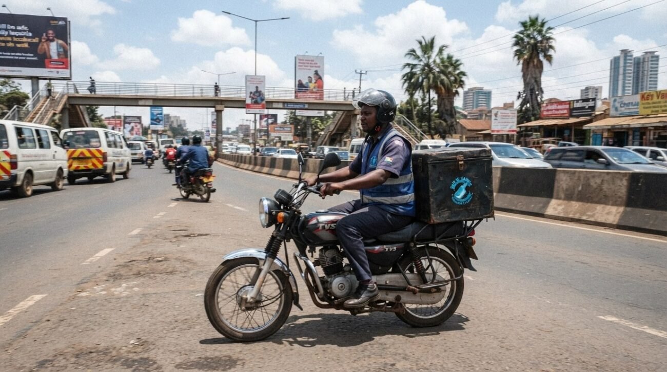 Same-day vape delivery route between Nairobi and Thika